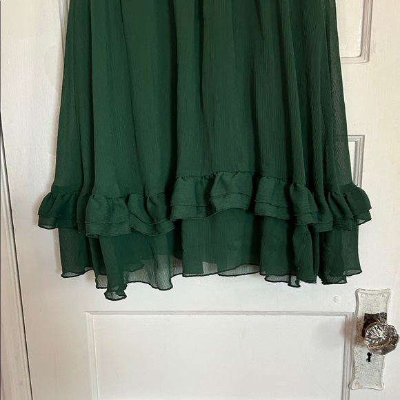 Green Ruffle Dress - Picture 3 of 4